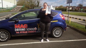 Malaina passed her practical driving test with MAG Driving School, Bridlington